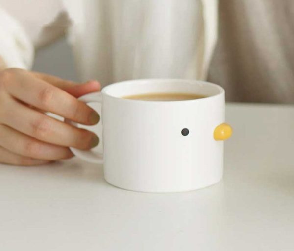 Minimalist Cute Ceramic Duck Mug - Image 4