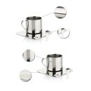 Premium Stainless Steel Thermal Coffee Set – Double-Layered Insulation, Korean-Inspired Design, Includes Cup, Spoon & Plate