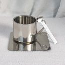 Premium Stainless Steel Thermal Coffee Set – Double-Layered Insulation, Korean-Inspired Design, Includes Cup, Spoon & Plate