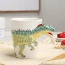 Hand Painted Ceramic Dinosaur Mug – 3D Coffee Cup with Unique Design, 350ml