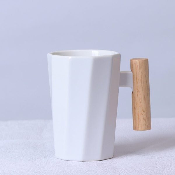 Nordic Oversized Ceramic Mug with Wooden Handle & Lid - 12.8 oz Scandinavian Cup - Image 6