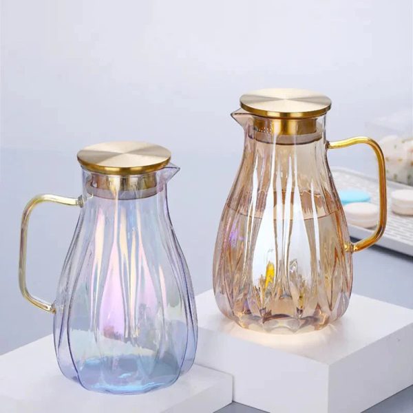 Retro Style Glass Water Jug & Matching Cups - Image 5