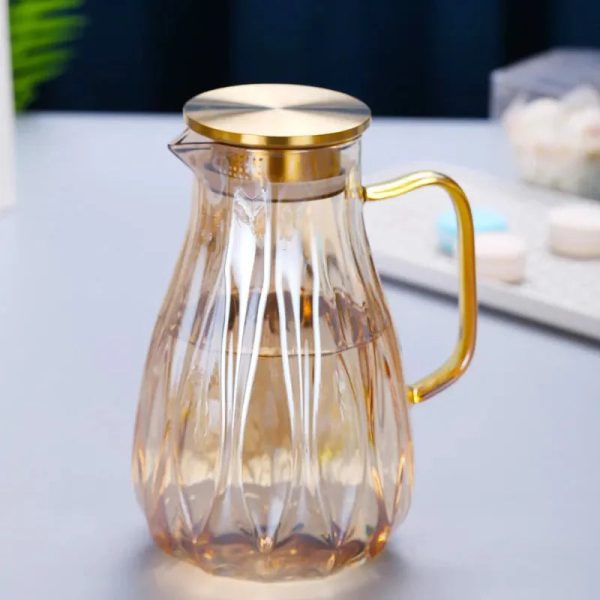 Retro Style Glass Water Jug & Matching Cups - Image 6