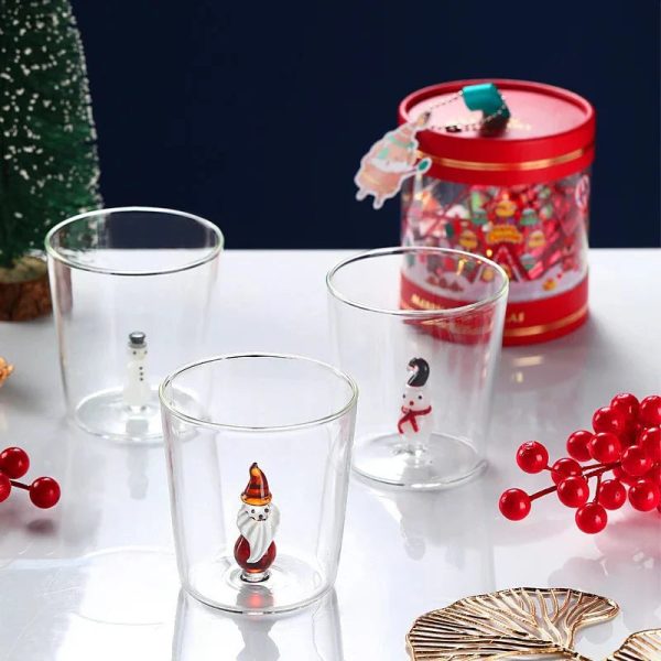 Transparent Christmas Glass Cup With Optional Gift Box - Image 2