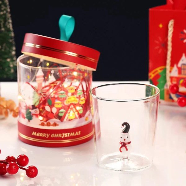 Transparent Christmas Glass Cup With Optional Gift Box - Image 3